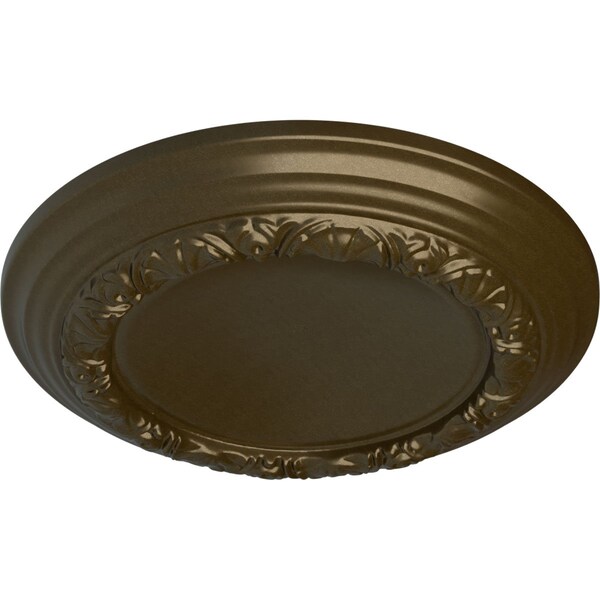 Carlsbad Ceiling Medallion (Fits Canopies Up To 7 7/8), Hand-Painted Brass, 12 1/2OD X 1 1/2P